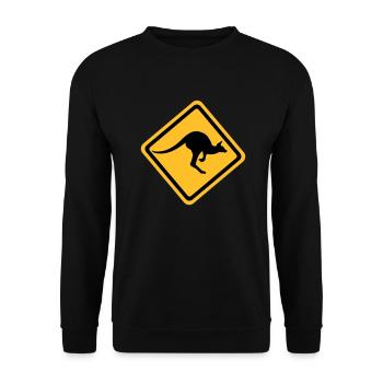 Känguru - Unisex Pullover - Schwarz - Vorne - Alina (178cm) & Michal (187cm)