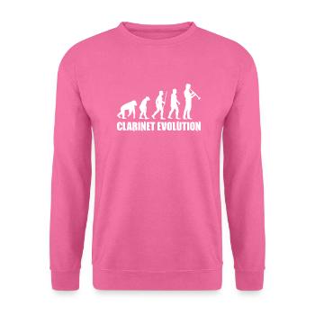 Clarinet Evolution Music T-Shirt - Unisex Pullover - Pink - Vorne