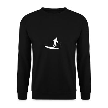 Stand Up Paddling - Unisex Sweatshirt - black - Front - Alina (178cm) & Michal (187cm)