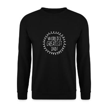 Fête des pères Daddy T-shirt Funny Worlds greatest Papa - Sweat-shirt Unisexe - noir - Devant - Alina (178cm) & Michal (187cm)