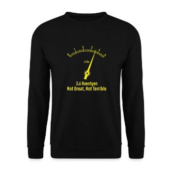 Atom Strahlung Energie Tschernobyl Geschenk - Unisex Pullover - Schwarz - Vorne - Alina (178cm) & Michal (187cm)