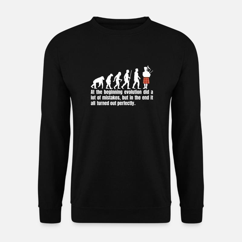T-shirt drôle de Darwin sur l'évolution du kilt - Sweat-shirt Unisexe - noir
