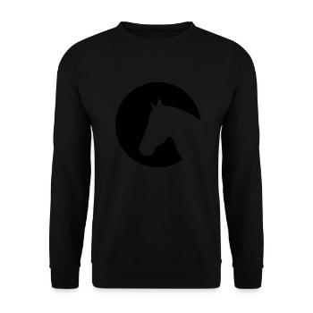 HORSE - Unisex Pullover - Schwarz - Vorne - Alina (178cm) & Michal (187cm)