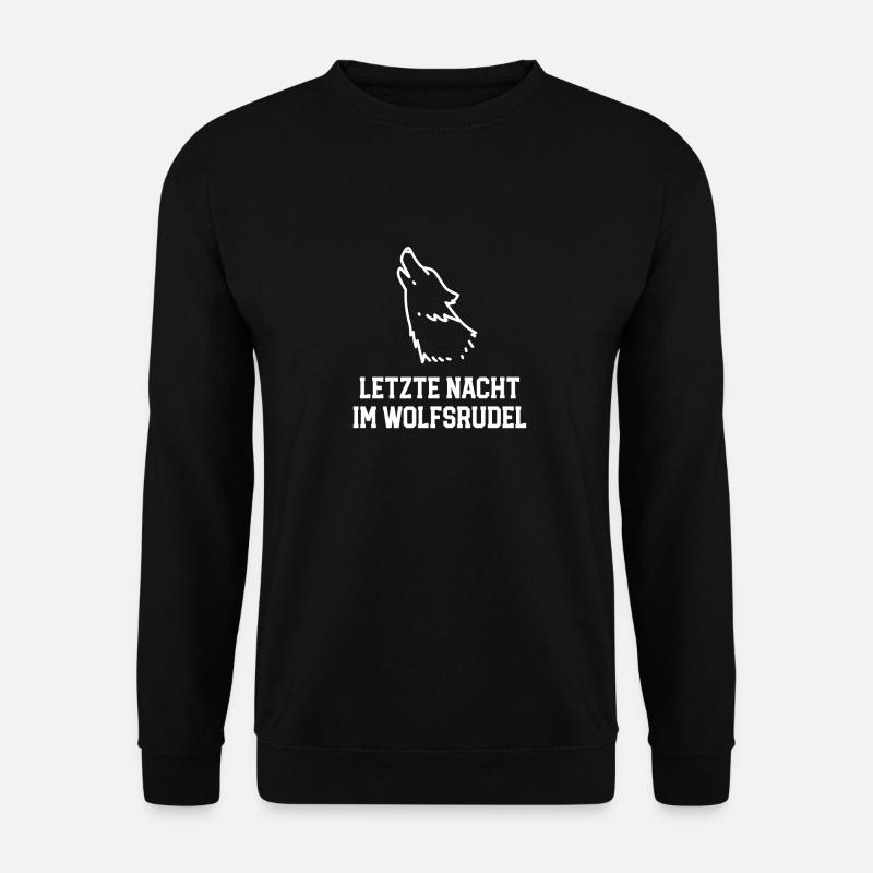 Junggesellenabschied Bräutigam heiratet Wolf JGA - Unisex Pullover - Schwarz