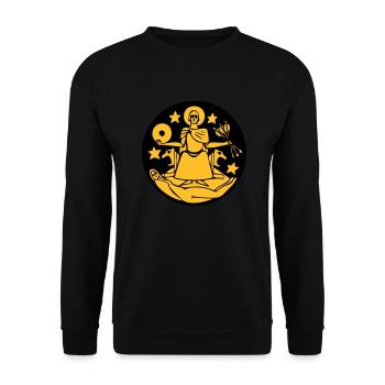 norwegian flag city of oslo norway symbol - Unisex Sweatshirt - black - Front - Alina (178cm) & Michal (187cm)