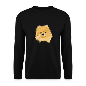 Pomeranian - Sweat-shirt Unisexe - noir - Devant - Alina (178cm) & Michal (187cm)