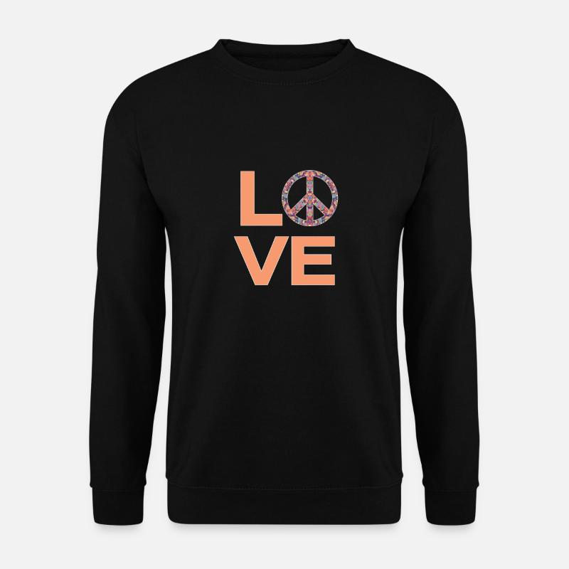 Hippie Hippies Peace Frieden 60er Jahre Geschenke - Unisex Pullover - Schwarz