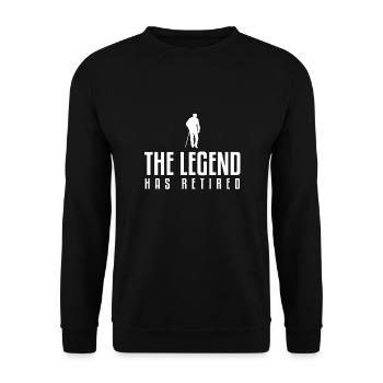 The legend has retired - Sweat-shirt Unisexe - noir - Devant - Alina (178cm) & Michal (187cm)