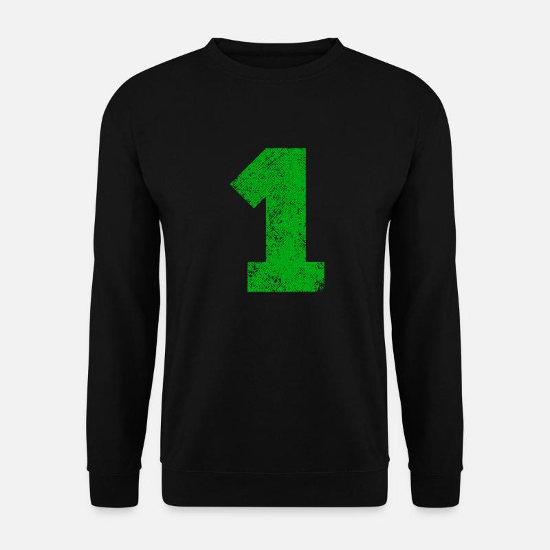 Number 1 - One - Texture - Unisex Sweatshirt - black
