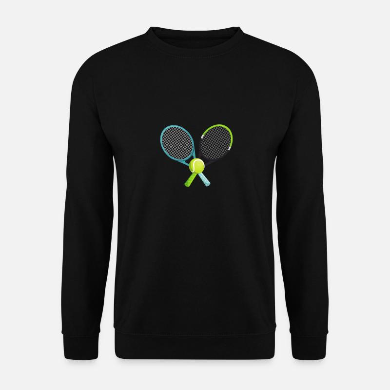 Tennisschläger kreuzend - Unisex Pullover - Schwarz