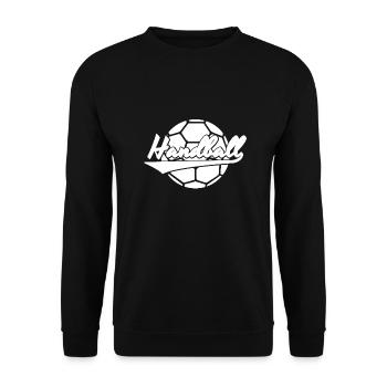 Handball Team T-Shirts Sport Geschenkidee - Unisex Pullover - Schwarz - Vorne - Alina (178cm) & Michal (187cm)