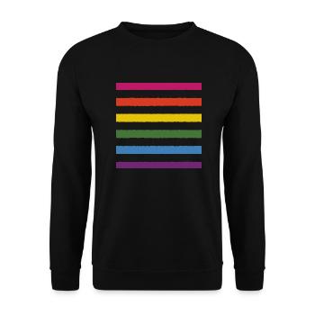 drapeau arc-en-ciel - Sweat-shirt Unisexe - noir - Devant - Alina (178cm) & Michal (187cm)