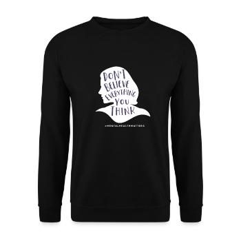 Psychische Gesundheit - Unisex Pullover - Schwarz - Vorne - Alina (178cm) & Michal (187cm)