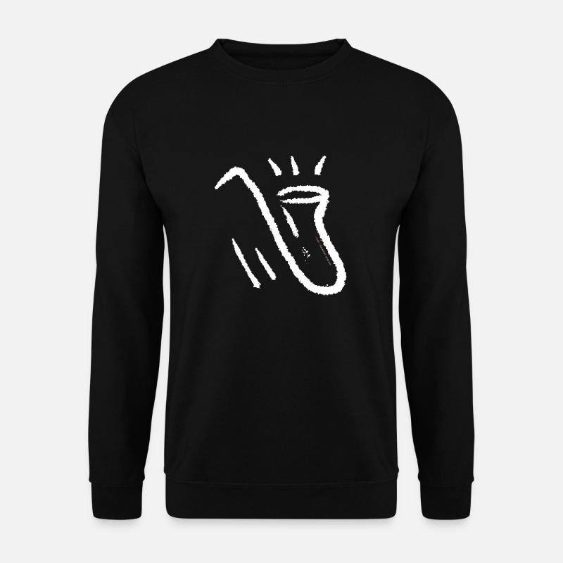 Saxophone in white - Unisex Sweatshirt - black