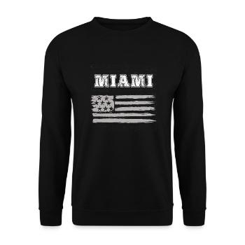 Miami - Unisex Pullover - Schwarz - Vorne - Alina (178cm) & Michal (187cm)