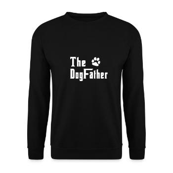 Der Hundevater - Lustige Geschenke für Hundefreund - Unisex Pullover - Schwarz - Vorne - Alina (178cm) & Michal (187cm)