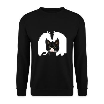 Chat de chat et de cheval cadeau - Sweat-shirt Unisexe - noir - Devant - Alina (178cm) & Michal (187cm)