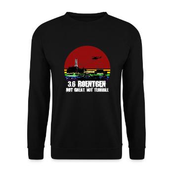 3.6 Roentgen - Not great, not terrible - Unisex Pullover - Schwarz - Vorne - Alina (178cm) & Michal (187cm)