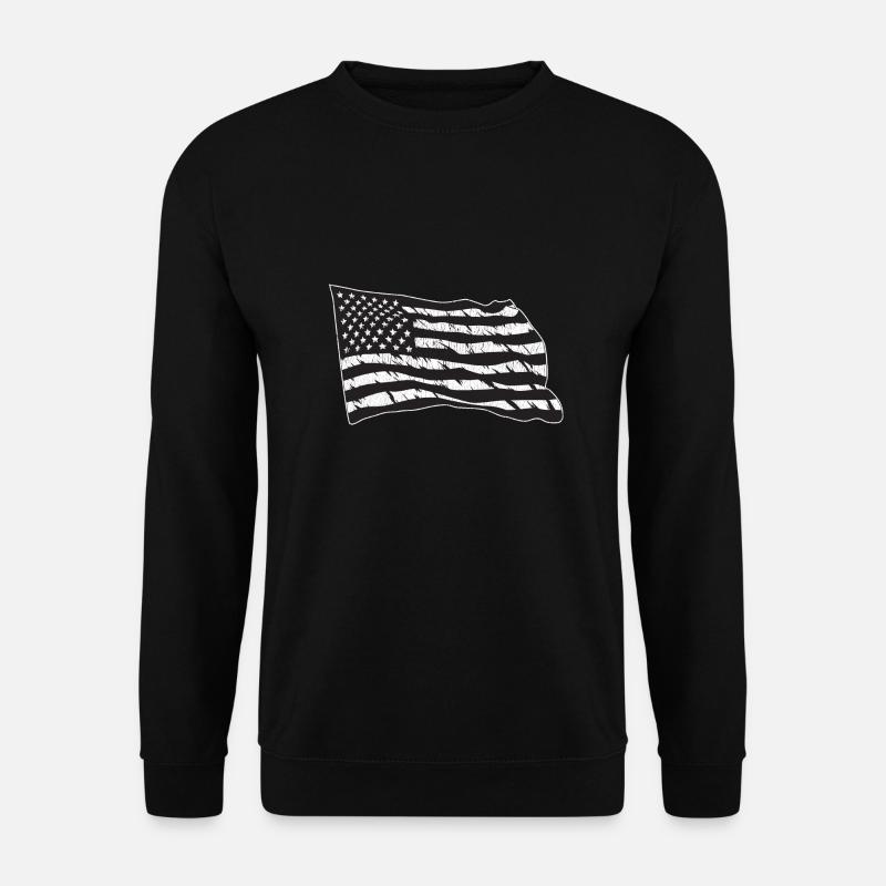American Flag - Unisex Pullover - Schwarz