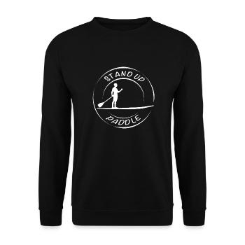 SUP Trend Stand Up Paddle LOGO White - Unisex Sweatshirt - black - Front - Alina (178cm) & Michal (187cm)