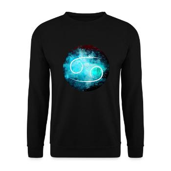 sternzeichen krebs - Unisex Pullover - Schwarz - Vorne - Alina (178cm) & Michal (187cm)