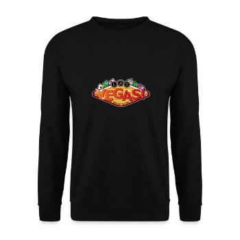 Las Vegas Dice Chip Cocktail - Unisex Sweatshirt - black - Front - Alina (178cm) & Michal (187cm)