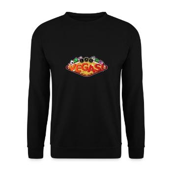 Las Vegas Dice Chip Cocktail - Unisex Sweatshirt - black - Front - Alina (178cm) & Michal (187cm)