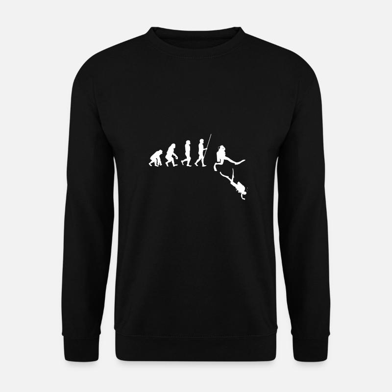 Tauchen Evolution Taucher Unterwasser Geschenk - Unisex Pullover - Schwarz