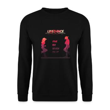 Line Dance Death Valley - Unisex Pullover - Schwarz - Vorne - Alina (178cm) & Michal (187cm)