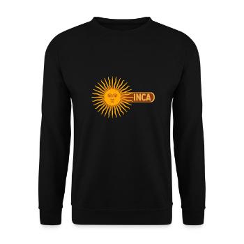 Inka Inca Inti Sonne Peru Geschenkidee - Unisex Pullover - Schwarz - Vorne - Alina (178cm) & Michal (187cm)