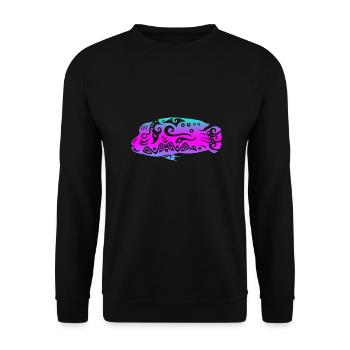 Maori tête de buffle perroquet tribal tatouage - Sweat-shirt Unisexe - noir - Devant - Alina (178cm) & Michal (187cm)