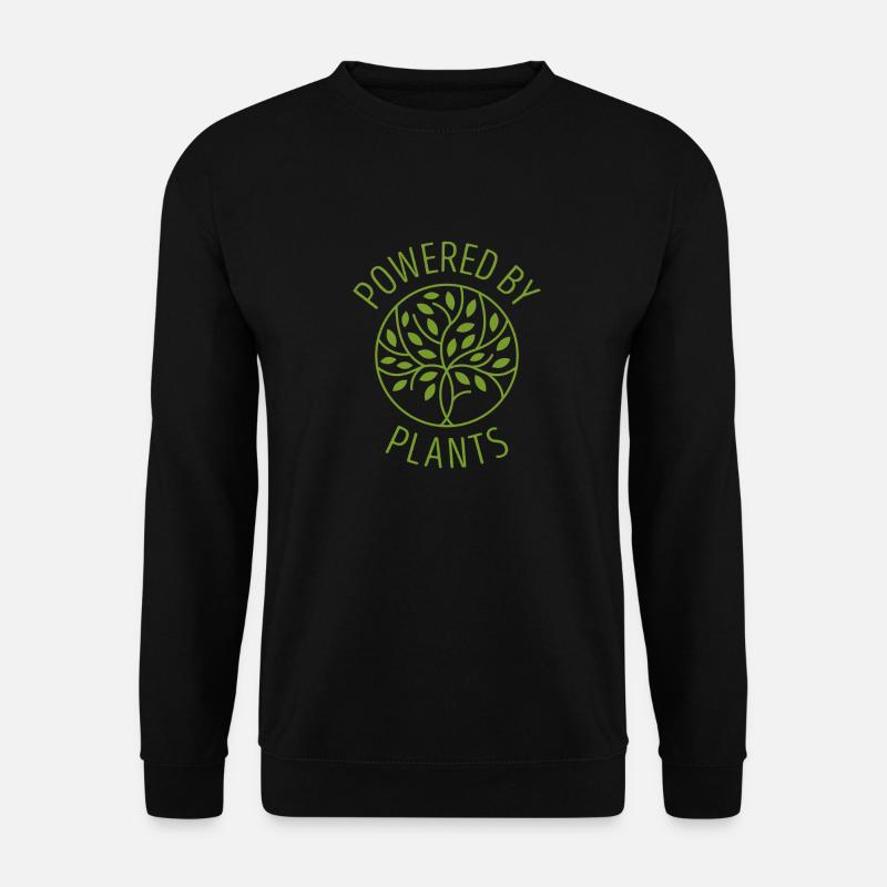 Powered by Plants Vegan Geschenk - Unisex Pullover - Schwarz