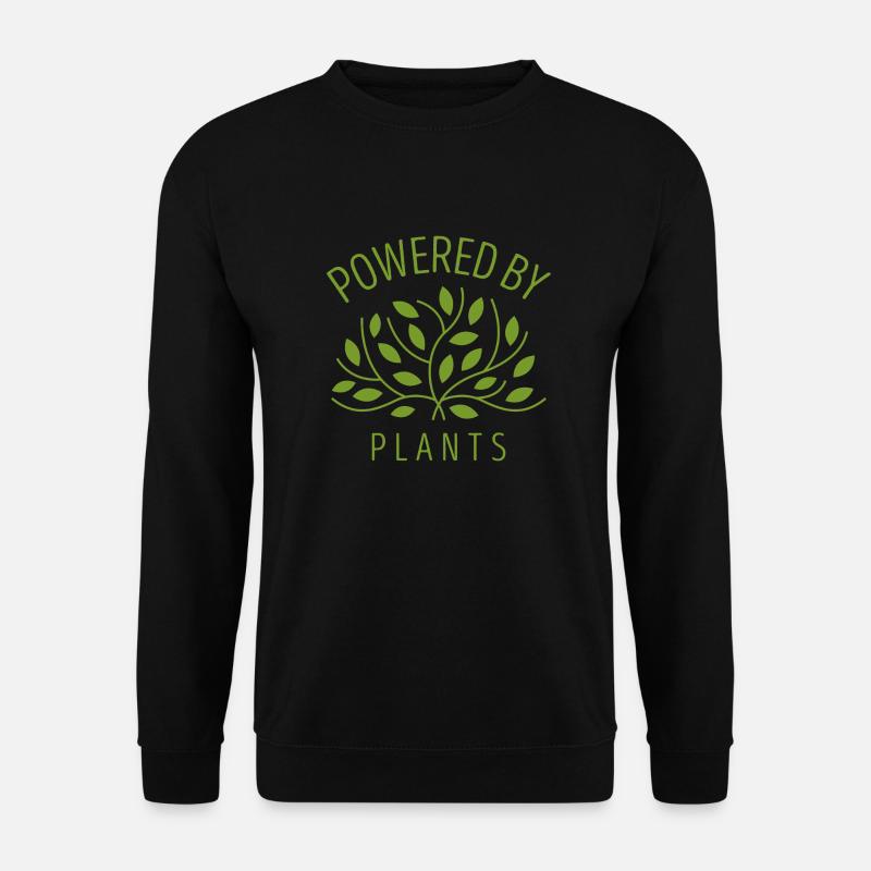 Powered by Plants Vegan Gift - Unisex Sweatshirt - black