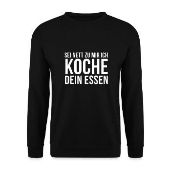 Chef | Cuisine cuisine formation idées cadeaux - Sweat-shirt Unisexe - noir - Devant - Alina (178cm) & Michal (187cm)