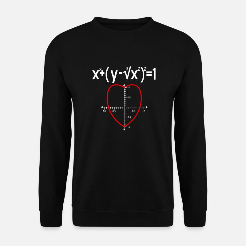 Mathe-Herz - Unisex Pullover - Schwarz