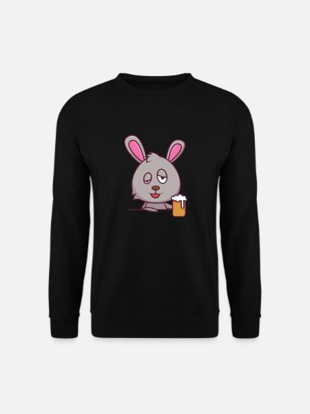 Trinker Hase - Unisex Pullover - Schwarz