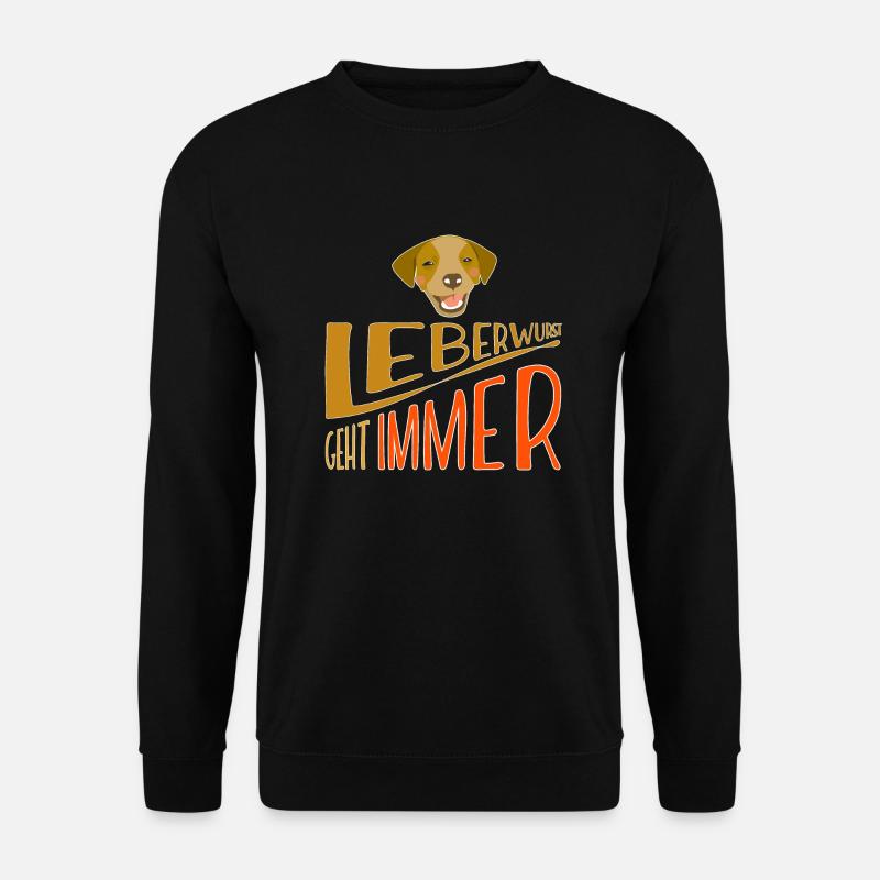 Leberwurst geht immer - Unisex Pullover - Schwarz