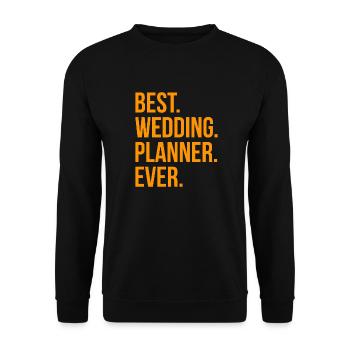 Best Wedding Planner Ever Geschenk - Unisex Pullover - Schwarz - Vorne - Alina (178cm) & Michal (187cm)