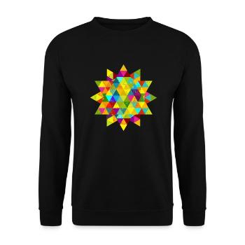 Ornement Triangle Rosette Geek Hipster Big Bang - Sweat-shirt Unisexe - noir - Devant - Alina (178cm) & Michal (187cm)