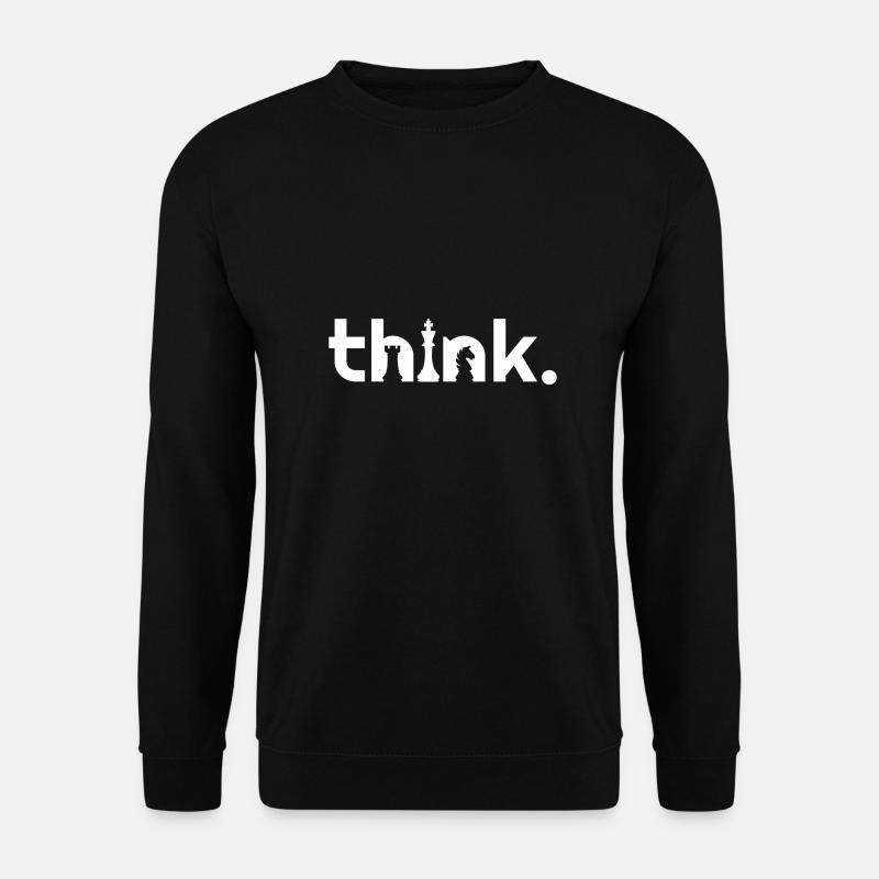 think white - Unisex Sweatshirt - black