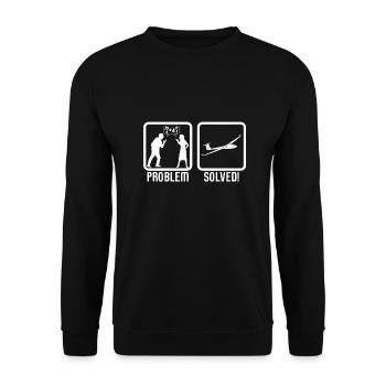 Gliding Glider Pilot T-Shirts Gift Idea - Unisex Sweatshirt - black - Front - Alina (178cm) & Michal (187cm)