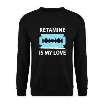 Ketamine drug | Keta anything else? Techno Gift Idea - Unisex Sweatshirt - black - Front - Alina (178cm) & Michal (187cm)
