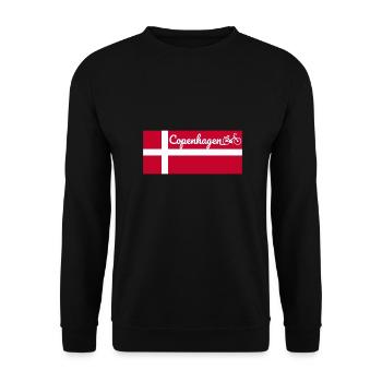 Bike Coopenhagen Denmark Bike City Gift Idea - Unisex Sweatshirt - black - Front - Alina (178cm) & Michal (187cm)