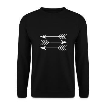 Flèche Trois flèches de tir à l’arc idée cadeau - Sweat-shirt Unisexe - noir - Devant - Alina (178cm) & Michal (187cm)