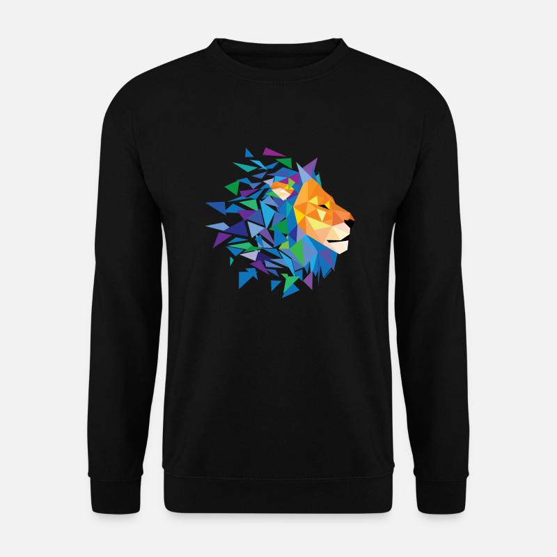 Löwe ("Wild" -Sammlung) - Unisex Pullover - Schwarz