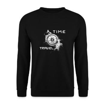 TIME TRAVEL FUTURE - Unisex Sweatshirt - black - Front - Alina (178cm) & Michal (187cm)
