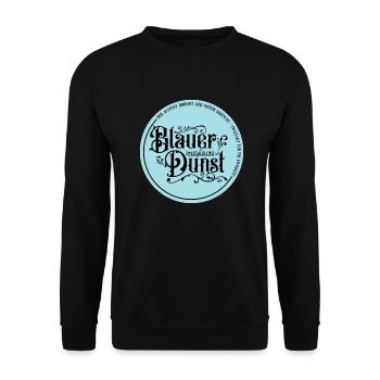 Blauer Dunst Zweitakt Kunst Moped Shirt - Unisex Pullover - Schwarz - Vorne - Alina (178cm) & Michal (187cm)