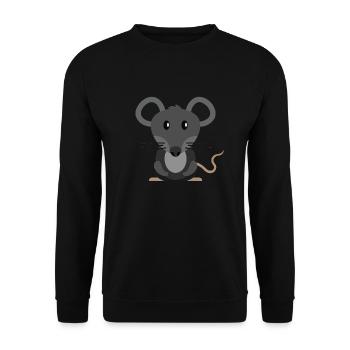 Souris mignonne mignonne - Sweat-shirt Unisexe - noir - Devant - Alina (178cm) & Michal (187cm)