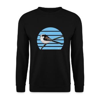 conception d'oiseaux à longue queue - Sweat-shirt Unisexe - noir - Devant - Alina (178cm) & Michal (187cm)