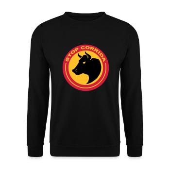 stop corrida - Sweat-shirt Unisexe - noir - Devant - Alina (178cm) & Michal (187cm)